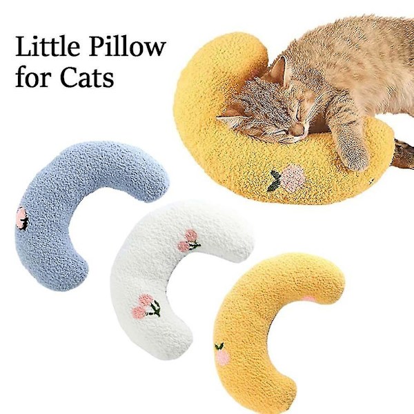 Liten Pute For Katter Ultra Myk Fluffy Beroligende Kjæledyrleke Halv Smultring Cuddler 3 farger white