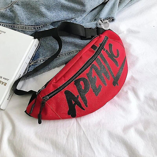 Midjeväska Bälte Resväska Handväska Bröstväska Bullet Pack Messenger Crossbody Axelväska red-2