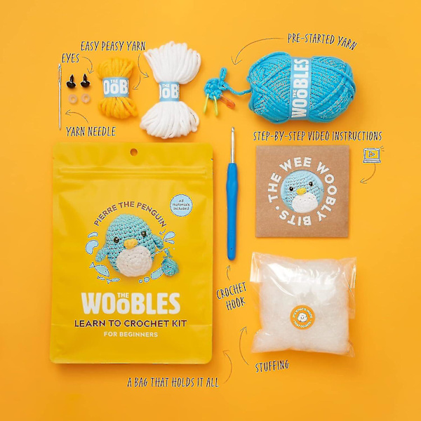 Virka kit för nybörjare DIY virka gosedjur kit nybörjare virka kit penguin