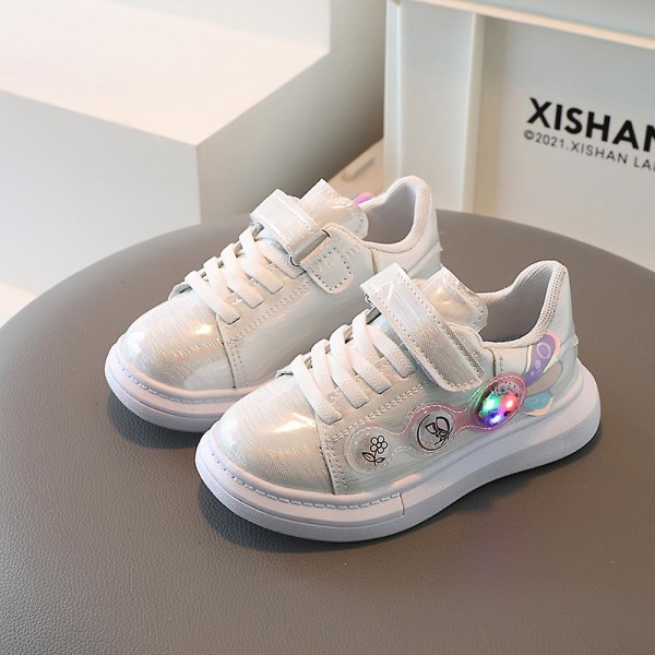 Mesh Sko Skridsikre Bløde Såler Småbørnssko Børnesko Pigesko Casual Sko Tegneserie Pige Mønster 2309white 21