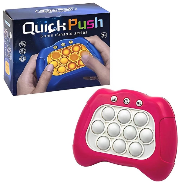 Elektrisk Popit Bubble Speed ​​Press Spel Nyhet Fidget Sensorisk leksak Dekompression Banbrytande pusselspelsmaskin Pink