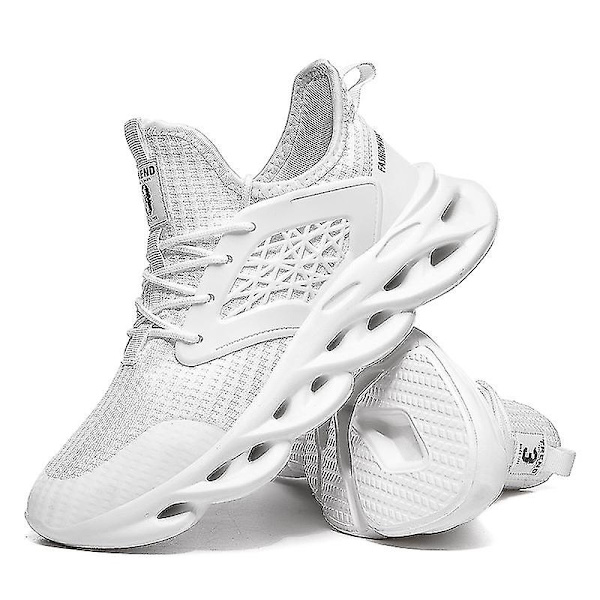 Nya Trend Herr Sneakers Löparskor Tennisskor Lätta Ventilerande Sport Atletiska 3c553 White 41