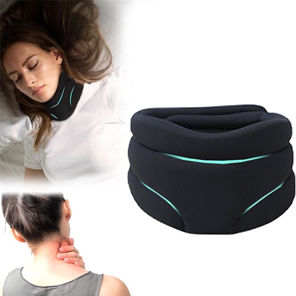 Universal Cervi Correct nackstöd för att sova, kvinnor män ergonomiskt nackstöd för smärtlindring Black
