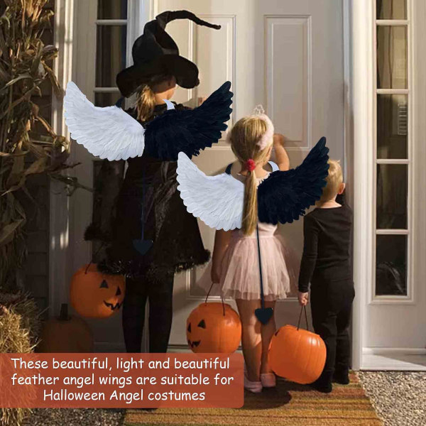 Halloween Kostyme Fe Vinge Engel Vinger Med Elastisk Bånd Naturlige Fjærdekorasjoner Red And White