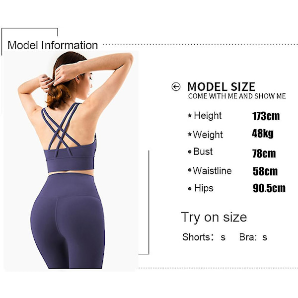 Mjukt Yoga Set Dam Sportkläder Träningsdräkter Utan Sömmar Fram Yoga Kläder Gym Set Sportkläder Cacao set 1 M