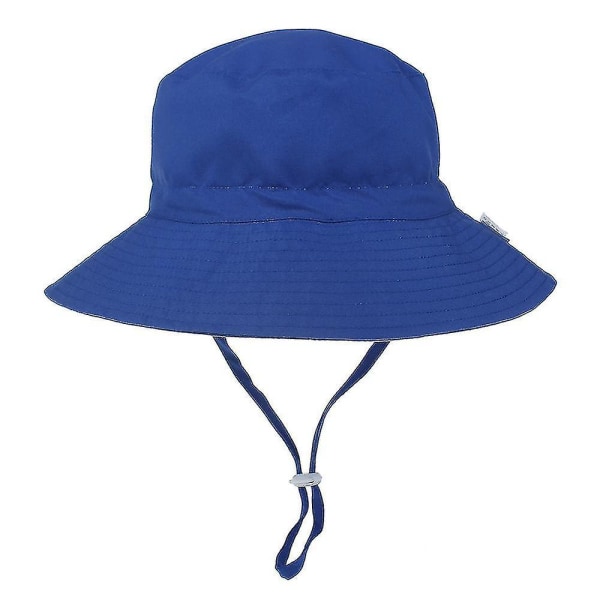 Baby Solhat Sommer Strand Upf 50+ Solbeskyttelse Baby Drenge Hatte Småbørn ROYAL BLUE M