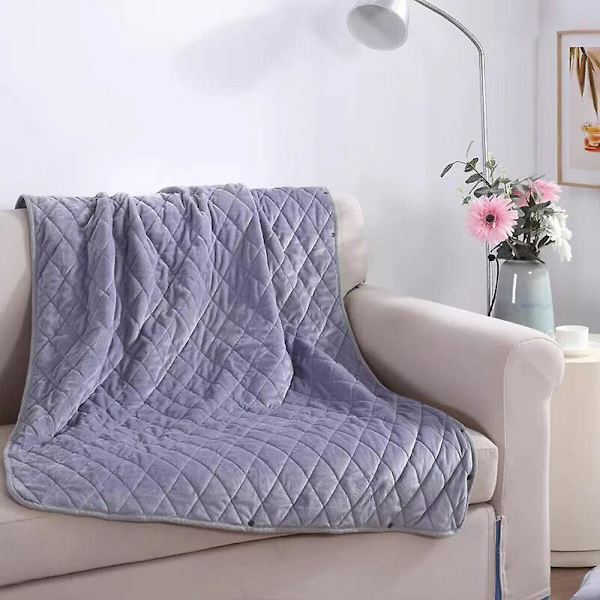 Elektrisk Värmefilt Vinter Varm Pläd Poncho Omslagsfilt USB Värmesjal Hemmakontor Grey Large