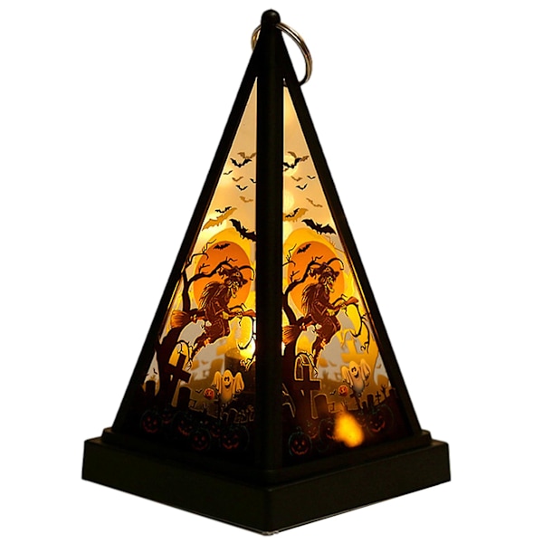 LED Nattlampe med Hodeskalle Halloween Gresskar Nattlys Bærbar Soverom Sengelamper Bursdagsgaver til Jenter Gutter Witch