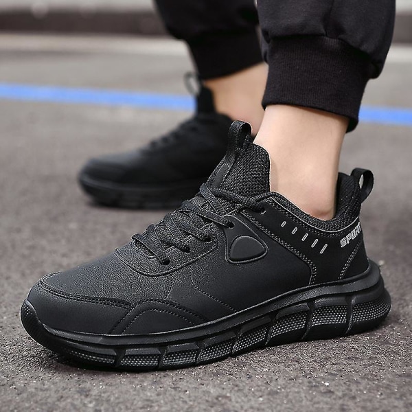 Ny Trend Herre Lettvekts Joggesko Pustende Løpesko Mote Sportssko 3ds825 Black 40