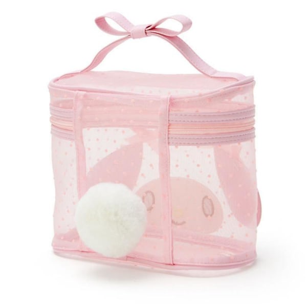 15cm Sanrios Kawaii Søt Kuromi Mymelody Tegneserie Nett Sand Kosmetikkveske Diverse Sminke Oppbevaring Reiseveske Skrivebord Oppbevaringsveske Kuromi