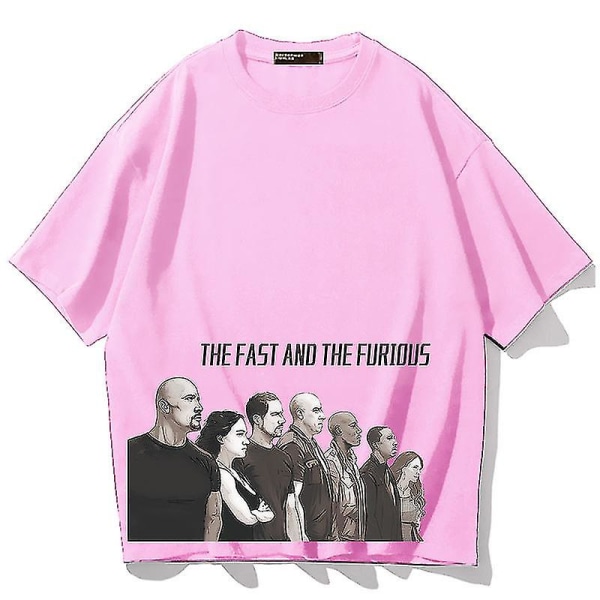 Snabb och Furious 10 Förälder-barn Bomull Kortärmad T-shirt Sommar pink M