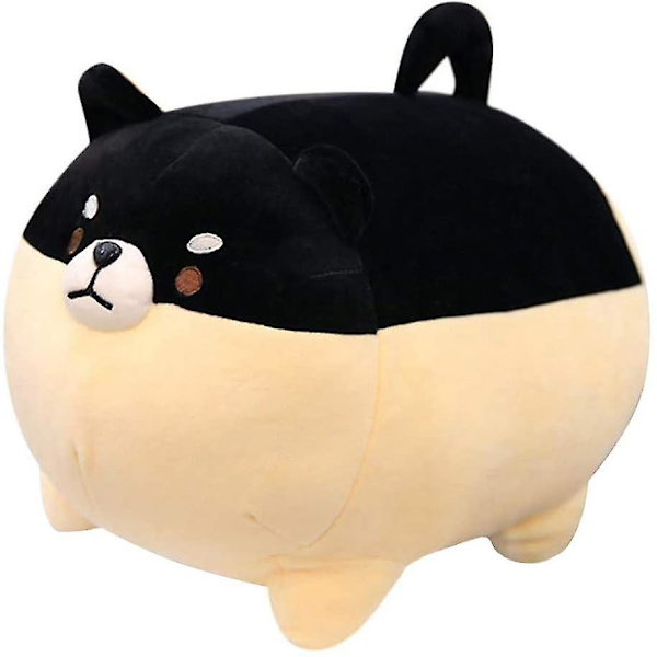 Gosedjur Shiba Leksak Anime Corgi Kawaii Plysch Hund Mjuk Kudde, Plyschleksaker Presenter Till Flicka Pojke Black