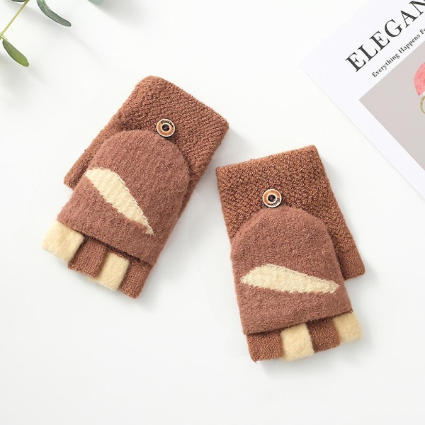 Fusk Cashmere Vuxenhandskar Andningsbar Akryl Stöd Skrivdesign För Kallt Väder Utomhus Skidåkning Och Cykling Caramel