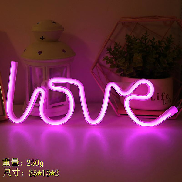 Led Neon Ljus Väggkonst Skylt Sovrumsdekor Regnbåge Hängande Nattlampa Hemfest Högtidsdekor Julklapp Love