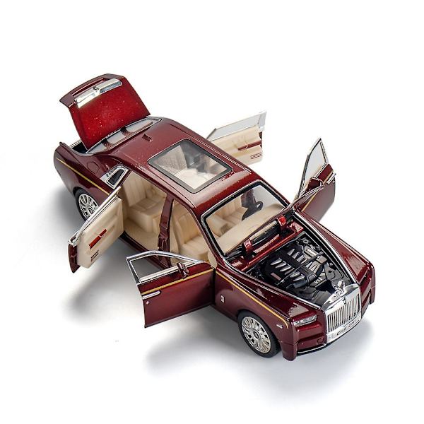 1: 24 Rolls Royce Phantom Simulerings Legeringsbil Modell Dekor