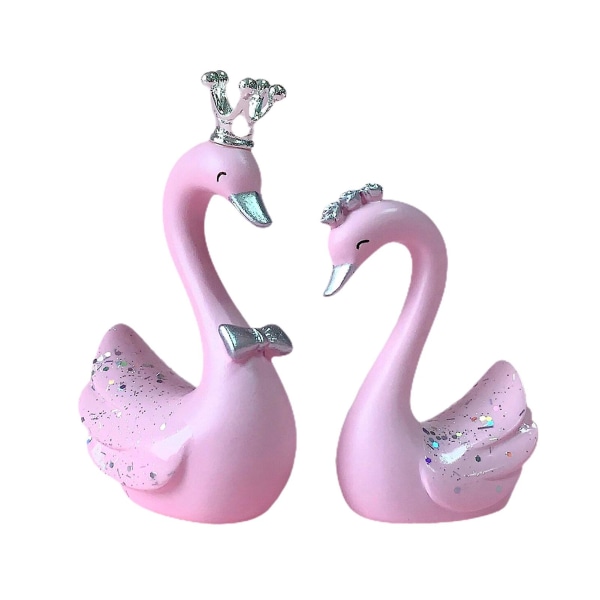 Härlig svanformad bordsdekoration Utsökt design graciös kurva för bil bord bordsdekoration 1 Pair * Large Pink Swan
