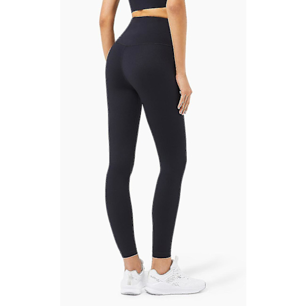 Korkeavyötäröiset Naked Feeling -leggingsit Push Up -urheiluvaatteet naisille Fitness Juoksu Jooga Housut Energy Saumattomat Leggingsit Kuntosalileggingsit tytöille Black M