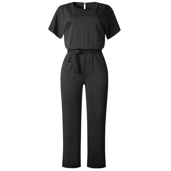 Dame Jumpsuit Casual Vide Ben Dame Aftenfest Lang Playsuit Black 2XL