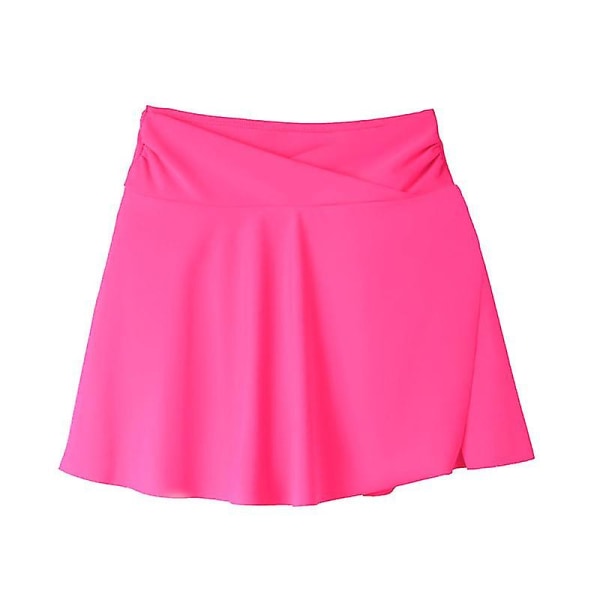Naisten uimahame turvahousuilla Uimapuku Korkea vyötäröinen bikinin alaosa Vintage uima-asu hame Tankini uimapuku Plus-kokoinen tyttö Pink L