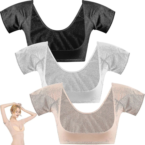 Svettvest for armhuler, pustende svettebeskyttende undertøysvest, vaskbare armhuleinnlegg, vaskbare armhuleinnlegg White XL