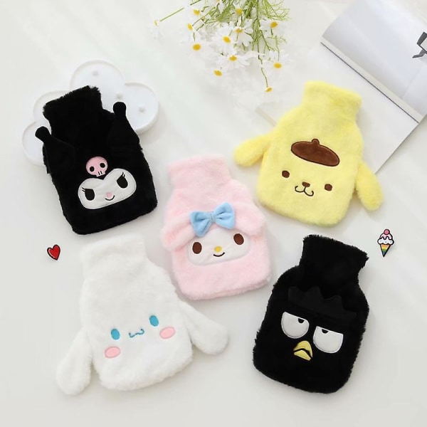 Kawaii Plysch Min Melodi Kuromi Varmvattenflaska Anime Mjuk Kanel Cartoon Plushie Vinter Varma Värme Hand Fötter Värmare Gåvor Leksaker bag