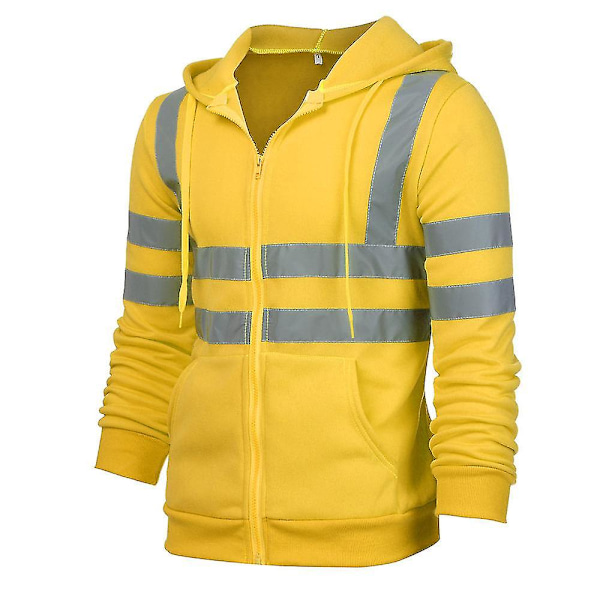 Miesten takit heijastavilla raidoilla, siivoustyövaatteet Yellow XL