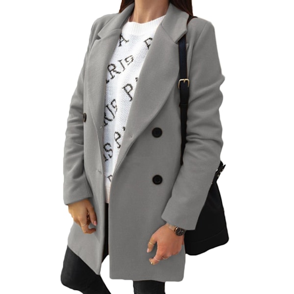 Damkappa Trenchcoat Blazer Jacka Ytterkläder Light Grey S