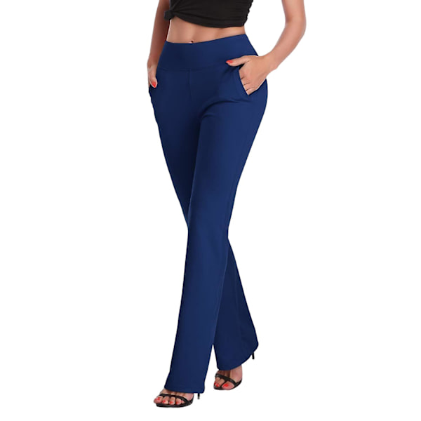 Yoga Byxor Dam Vida Ben Capri Byxor För Formell Vardag Fest Dark Blue L