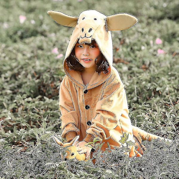 Halloween Barnekostyme til høytidsfest, foreldre-barn-opptreden, samme søte kenguru-dyre-onesie for gutter og jenter 140cm