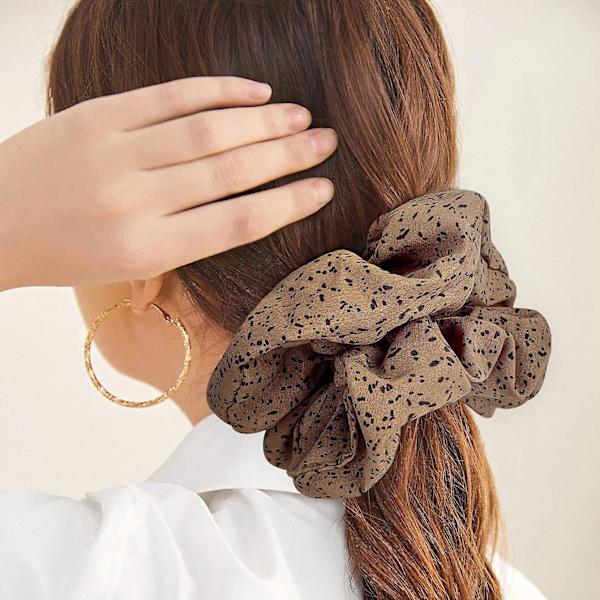 Elastiska Hårband Hårtofsar 3-pack (beige, brun, grön)