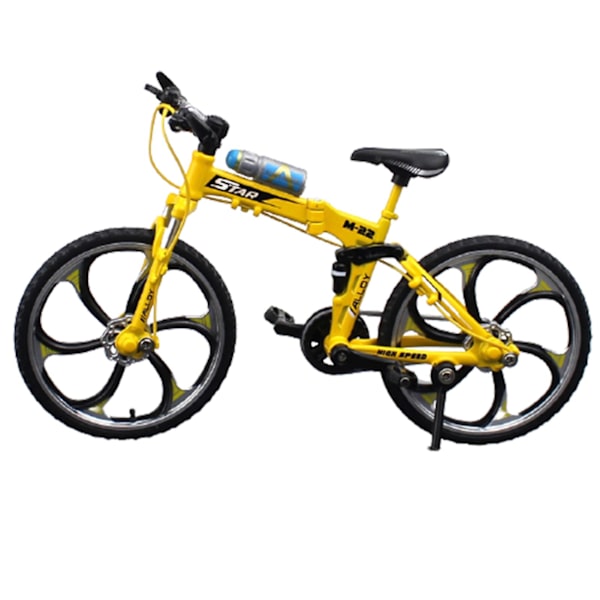 Mini Cykelmodell Leksak Legering Plast Downhill Mountainbike Leksaker Presenter Till Pojkar Folding Mountain Bike Yellow