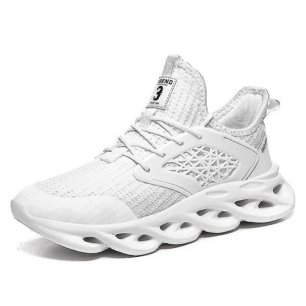 New Trend Herr Sneakers Löpning Tennis Skor Lätta Andas Sport Athletic 3c553 White 45