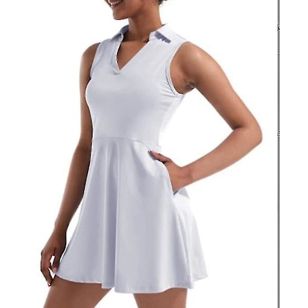 Tennismekot Golfmekot Sisäänrakennetuilla Shortseilla white m