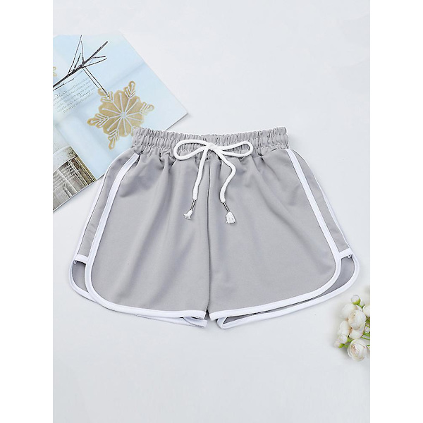 Damcykelshorts Y2k Sommar Lösa Sportshorts Gym Träning Casual Damshorts Hög Midja Fitness Trekvartsbyxor Navy S