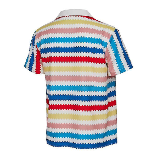 Herre Barbie Film Allan Hawaiisk Strandskjorte Voksen Halloween Cosplay Kostume Stribet Knapskjorte 2XL
