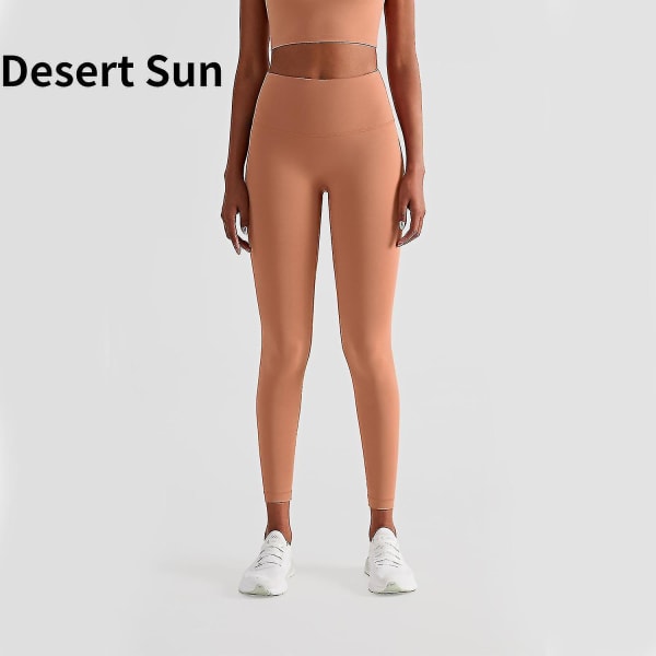 Korkeavyötäröiset Naked Feeling -leggingsit Push Up -urheiluvaatteet naisille Fitness Juoksu Jooga Housut Energy Saumattomat Leggingsit Kuntosalileggingsit tytöille Desert Sun M