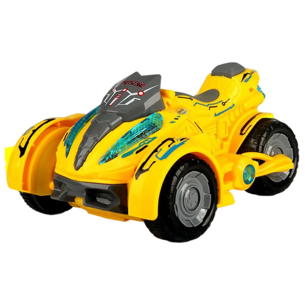 Elektrisk Stunt Motorcykel Leksak Med Ljud Ljus Rolig 360 Graders Rotation Stuntfordon För Barn Pojkar Flickor Leksakspresent Yellow