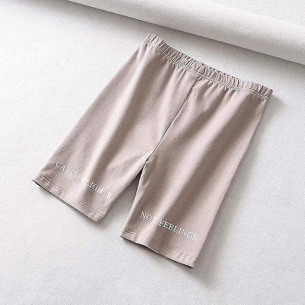 Leggings med tryk af korte afsnit og bogstaver til kvinder Ivory L