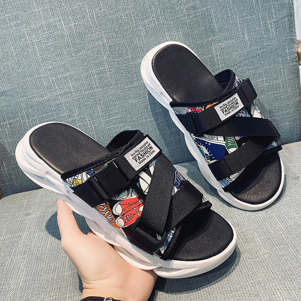 Herre Voksen Nyhed Slides Sandal Åndbar Blød Tyk Sål Hjemmesko Til Jeans Shorts Bukser Skjorter Multicolour 39-40