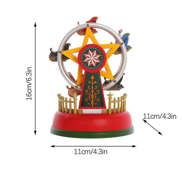 Julglödande musikkarusell pariserhjul julklappar julaftonsgåvor juldekorationer julklappar