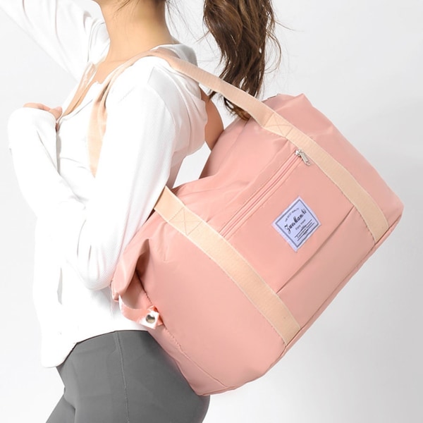 Keskikokoinen treenikassi, jossa useita taskuja, crossbody-clutch-laukku ja märkä tasku naisille matkustamiseen, kuntosalille ja joogaan Purple