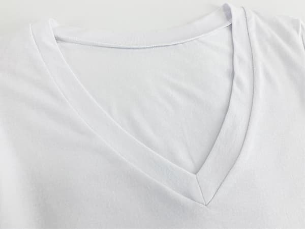 Dame V-hals Langærmet Basic Top Body Leotard White L
