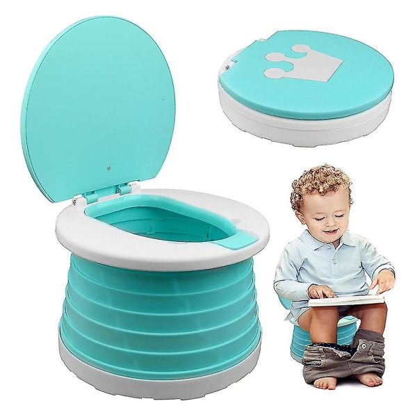 Bärbar hopfällbar toalettstol för barn