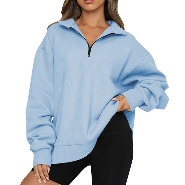 Pige Langærmet Sweatshirt Moderigtig Og Attraktiv Skjorte Til Kvinder Formel Daglig Fest Bal Sky Blue L