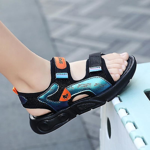 Nya Trendiga Pojkar Sommar Utomhus Sandaler Fiskarsandaler Lätta Sport Sandaler 3c166jk BlackOrange 29