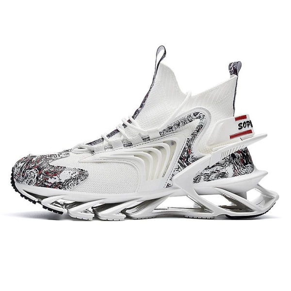 Herresko Herre Sportssko Herre Bladesko Casual Snøresko Mesh Kamuflasjesko white-4 44