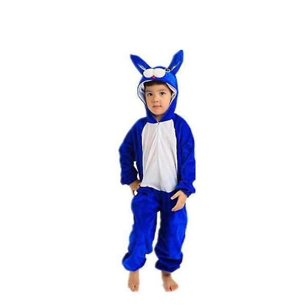 Dinosaur Dyr Børn Anime Cosplay Kostume Sjovt Sæt Skolefest Performance Blue rabbit 110cm height