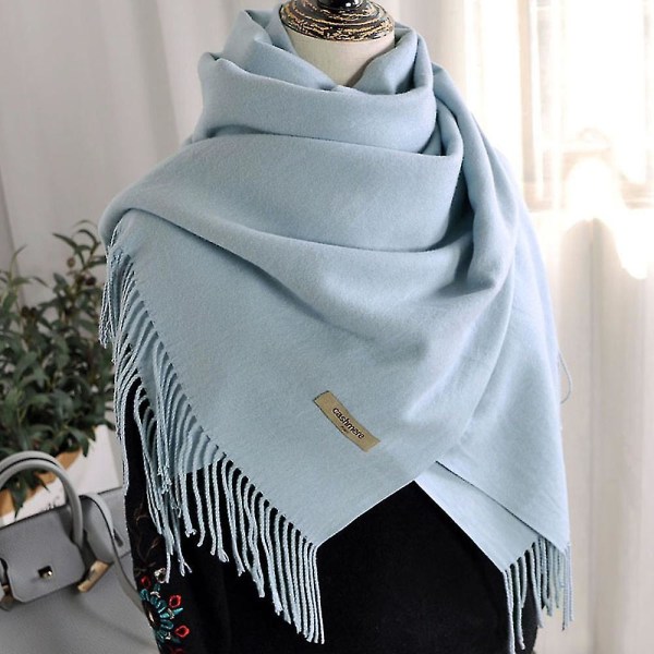 Scarffilt för kvinnor Scarf för kvinnor i Cashmere Feel Cashmere Sjal Blue-gray