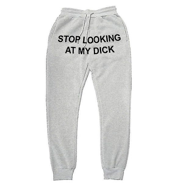 Letter Casual Casual Byxor För Män Och Kvinnor String Lös Hög Midja Sportbyxor 6gray M