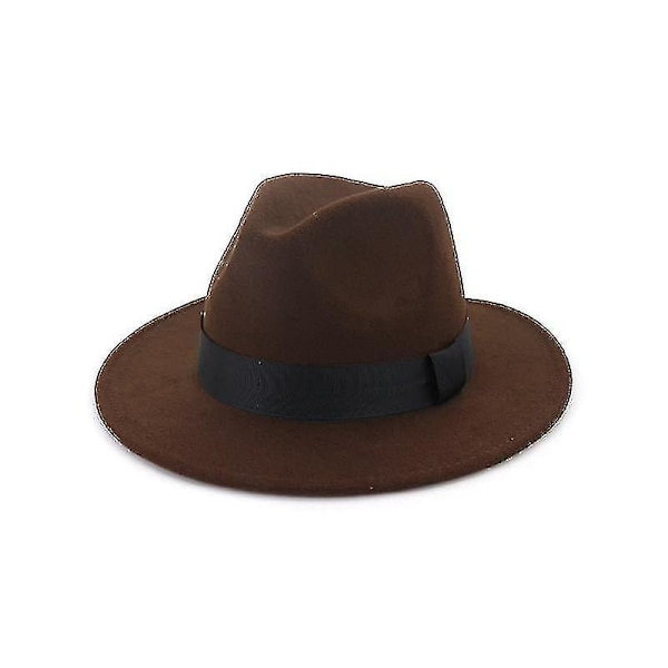 Witner Höst Vintage Fedora Ull, Bred Brätte Topphatt B